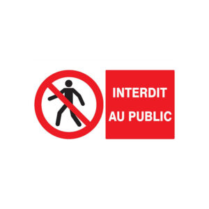INTERDIT AU PUBLIC 330x200mm