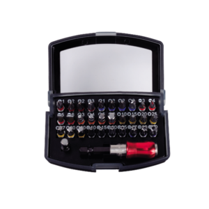 Jeu 32 embouts de vissage à code couleur par 12 pièces