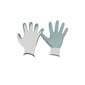 Gants enduits nitrile gris de taille 10