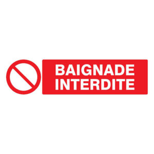 BAIGNADE INTERDITE 200x52mm