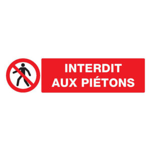INTERDIT AUX PIETONS 200x52mm