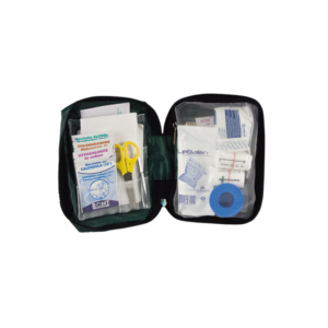 Trousse de secours “VÉHICULE” 2/4 personnes en tissu imperméable vert