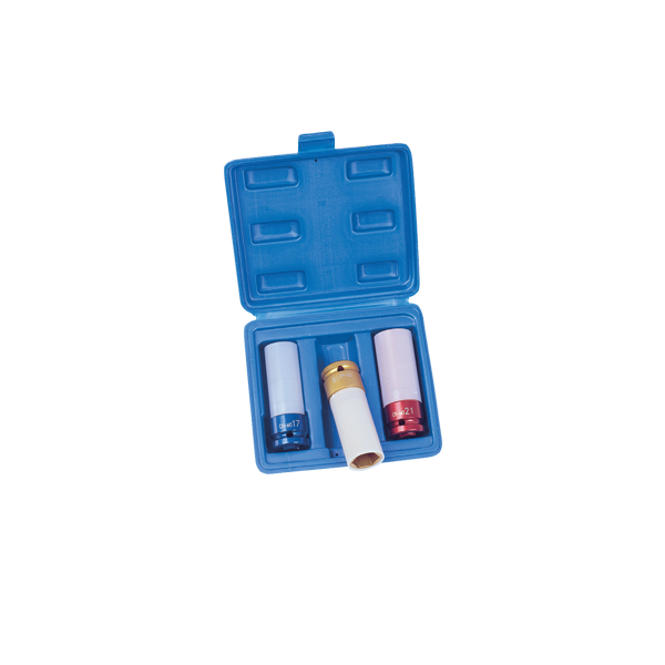 Jeu 3 douilles à choc pour jantes aluminium