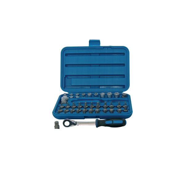 Coffret à cliquet pour accès difficile