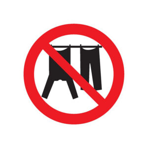 INTERDIT D' ETENDRE DU LINGE D.300mm