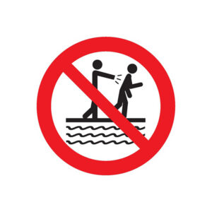 INTERDIT DE POUSSER A PROXIMITE DU BASSIN D.300mm