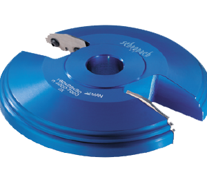 Plate-bande à plaquettes carbure interchangeables