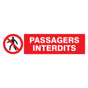 PASSAGERS INTERDITS 200x52mm