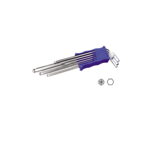 Jeu 9 clés 6 pans extra longues - poignées-support avec fonction "T" - tête male Diamant