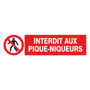 INTERDIT AUX PIQUE-NIQUEURS 200x52mm