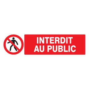 INTERDIT AU PUBLIC 200x52mm