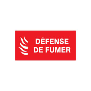 DEFENSE DE FUMER (INCENDIE) 330x200mm