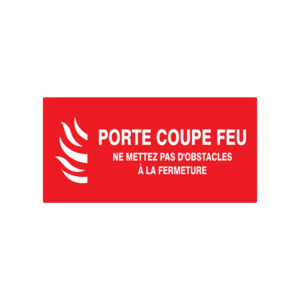 PORTE COUPE-FEU (+ texte) 330x200mm