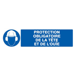 PROTECTION OBLIGATOIRE TETE ET OUIE 200x52mm