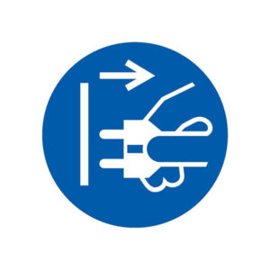 DEBRANCHER LA PRISE D'ALIMENTATION DU SECTEUR D.300mm