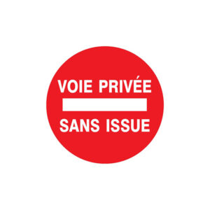 VOIE PRIVEE SANS ISSUE D.300mm