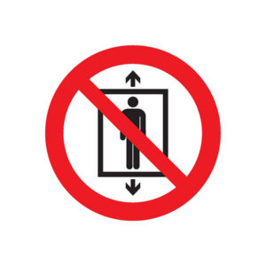 NE PAS UTILISER CET ASCENSEUR P/ DES PERSONNES D.420mm