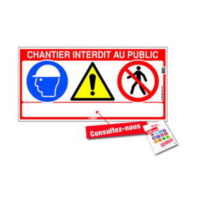 PANNEAU DE CHANTIER 4 EN 1 800X400mm A REPIQUER