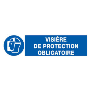 VISIERE DE PROTECTION OBLIGATOIRE 200x52mm