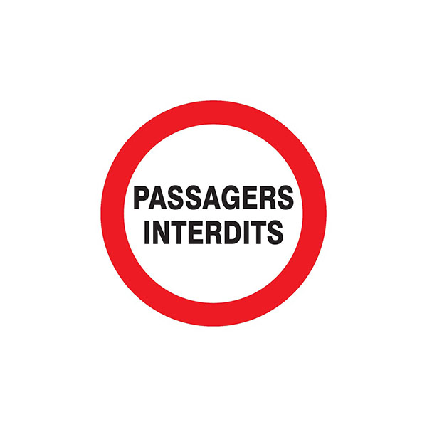 PASSAGERS INTERDITS D.300mm