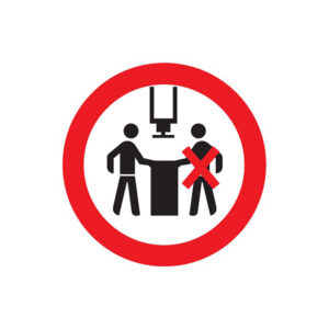 INTERDIT A PLUS D'UNE PERSONNE D.300mm