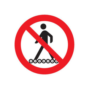 INTERDIT DE MONTER SUR LE TAPIS ROULANT D.420mm