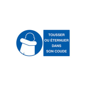 TOUSSER OU ETERNUER DANS SON COUDE 330x200mm