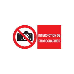 INTERDICTION DE PHOTOGRAPHIER 330x200mm