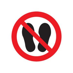 NE PAS MARCHER OU STATIONNER A CET ENDROIT D.300mm