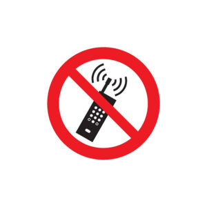 INTERDICTION D'ACTIVER DES TELEPHONES MOBILES D.300mm
