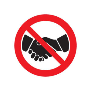 INTERDIT DE SE SERRER LA MAIN D.300mm