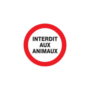 INTERDIT AUX ANIMAUX D.300mm
