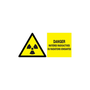 DANGER MATIERES RADIOACTIVES//RAD° IONISANTES 330X200mm