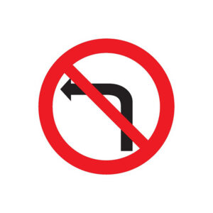 INTERDIT DE TOURNER A GAUCHE D.420mm