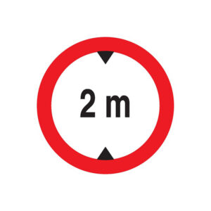 INTERDIT AUX VEHICULES DE PLUS DE 2.00M DE HAUT D.300mm