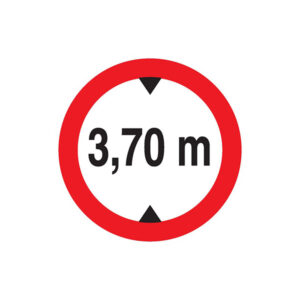 INTERDIT AUX VEHICULES DE PLUS DE 3.70M DE HAUT D.420mm