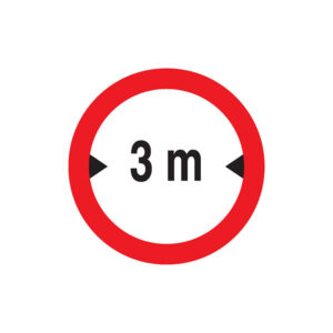 INTERDIT AUX VEHICULES DE PLUS DE 3.00M DE LARGE D300mm