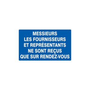 FOURNISSEURS & REPRESENTANTS RECUS SUR R.D.V 330x200mm