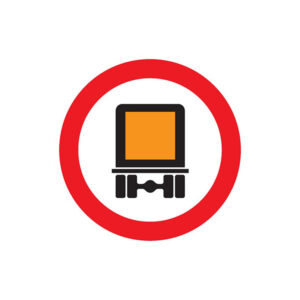 INTERDIT AUX TRANSPORTS DE MATIERES DANGEREUSES D.300mm
