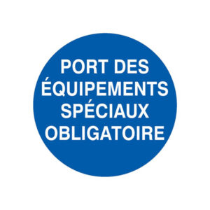 PORT DES EQUIPEMENTS SPECIAUX OBLIGATOIRE D.300mm