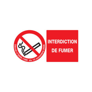 INTERDICTION DE FUMER (DECRET DU 15/11/2006) 330x200mm