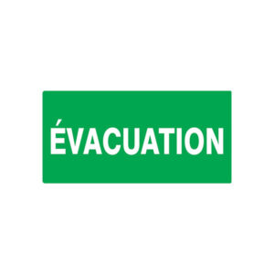 EVACUATION 330x200mm