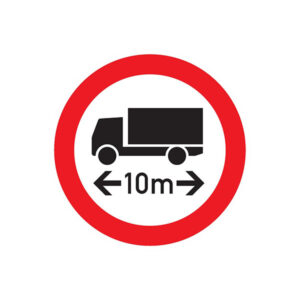 INTERDIT AUX VEHICULES DE PLUS DE 10M DE LONG D.420mm