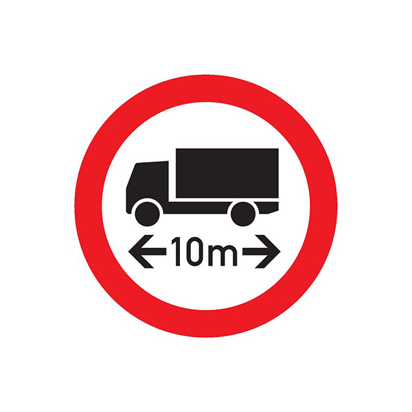 INTERDIT AUX VEHICULES DE PLUS DE 10M DE LONG D.420mm