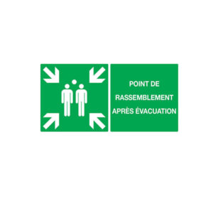 POINT DE RASSEMBLEMENT APRES EVACUATION LUMIN.330x200mm