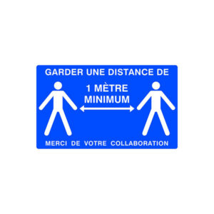 GARDER UNE DISTANCE DE 1 METRE MINIMUM 330X200mm (BLEU)