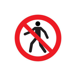 INTERDIT AUX PIETONS D.420mm