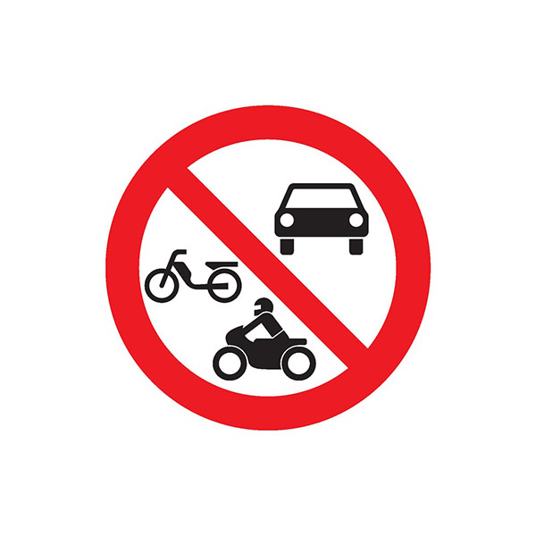 INTERDIT AUX VEHICULES MOTORISES D.420mm