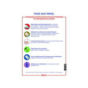 LES CONSIGNES DE NETTOYAGE POUR SE PROTEGER (COVID-19)