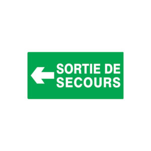 SORTIE DE SECOURS FLECHE A GAUCHE 330x200mm